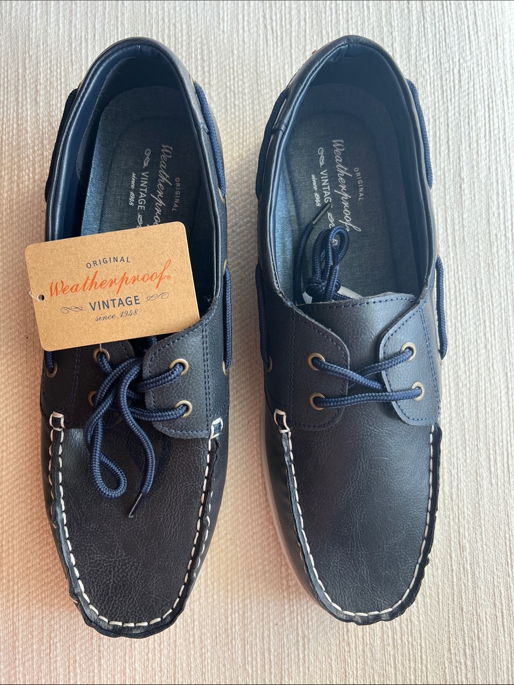 Weatherproof Men’s Navy Boat Shoes